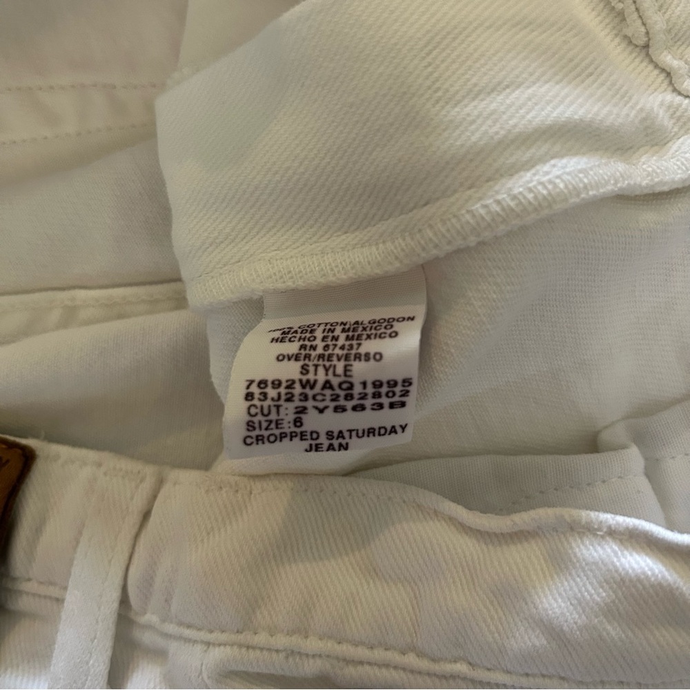 Vintage Polo Ralph Lauren White Baggy Straight Leg Preppy Denim Jeans - Picture 6 of 7